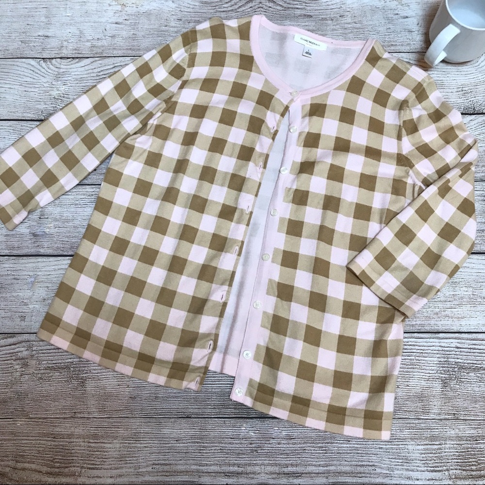 Isaac Mizrahi Pink & Brown Sweater